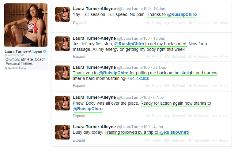 Great to work with Olympic sprinter Laura Turner